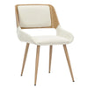 Hudson Mid-Century Modern Side Chair – Faux Leather Dining or Accent Chair