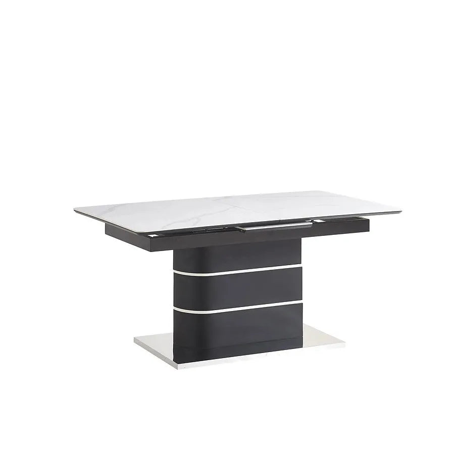 Modern black and white dining table for kitchen