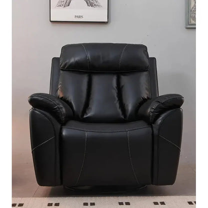 Black leather recliner chair 