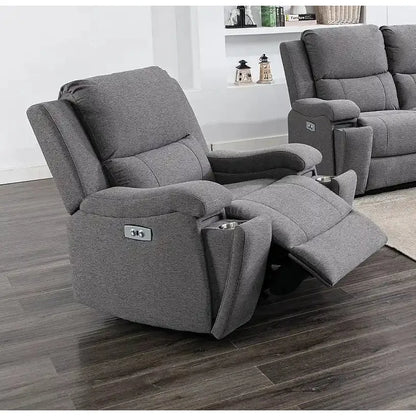 Modern 3-Piece Power Recliner Sofa Set with USB & Cup Holders