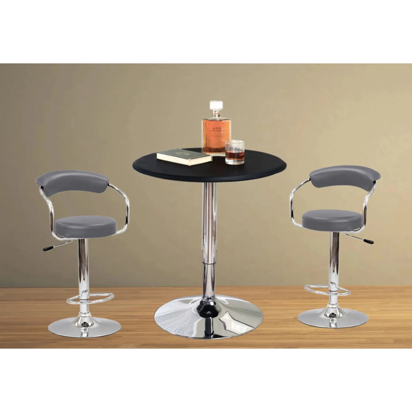 3-Piece Adjustable Bar Set with Swivel Stools & Lift Table