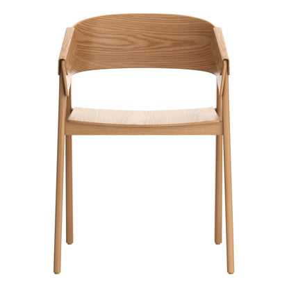 Mateo Mid-Century Modern Dining Chairs, Set of 2 – Solid Oak