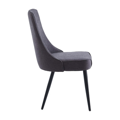 Set of 2 Koda Fabric Dining Chairs – Mid-Century Modern Design