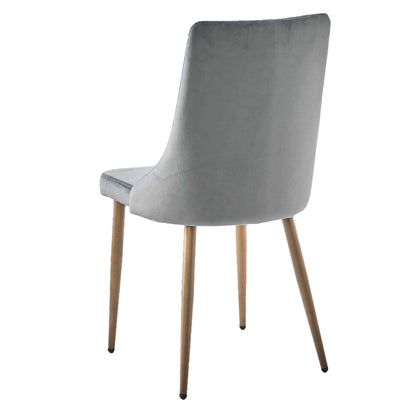 Carmilla Velvet Dining Chairs – with Gold Metal Legs - Set of 2