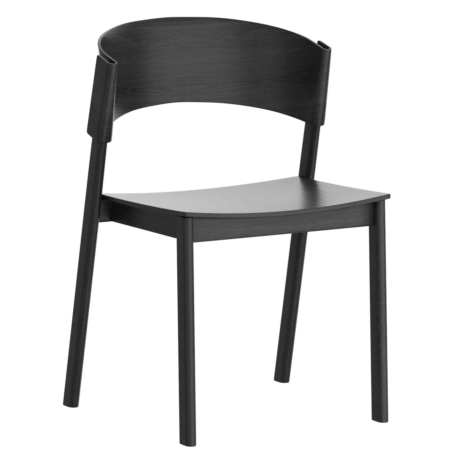 Elias Mid-Century Modern Dining Chairs, Set of 2 – Solid Oak with Curved Back