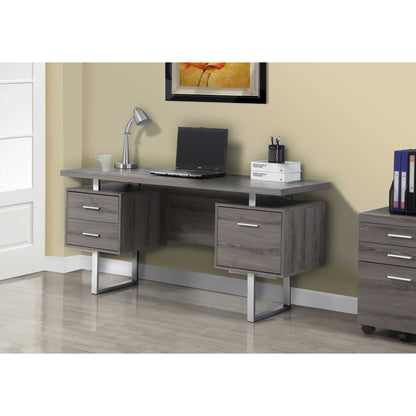 Modern Computer Desk with Storage Drawers and File Cabinet –  Reversible Design