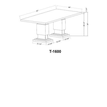 dimension of faux marble dining table 
