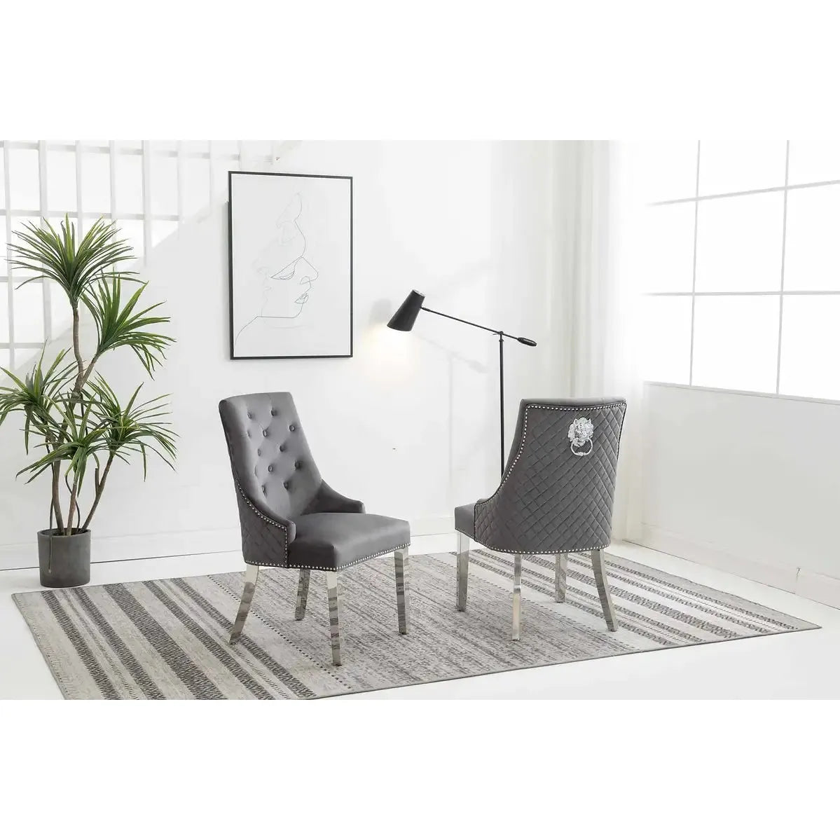 grey dining chairs