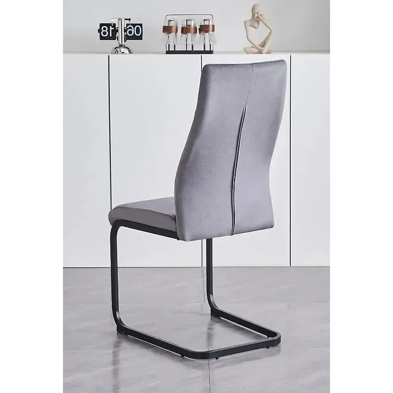 back of velvet dining chair