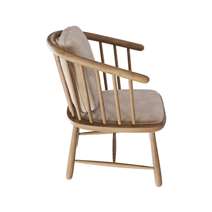 Side Profile Of Century Leather Show Wood Chair