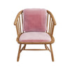 Pink Color Century Leather Show Wood Chair For Living Room