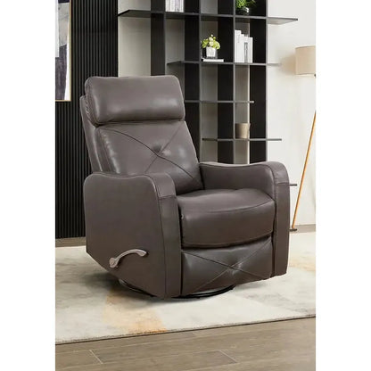 Charcoal leather recliner chair for living room 
