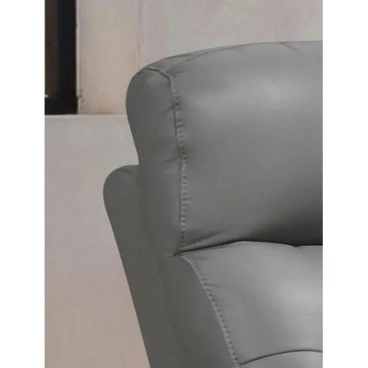 Grey leather recliner chair