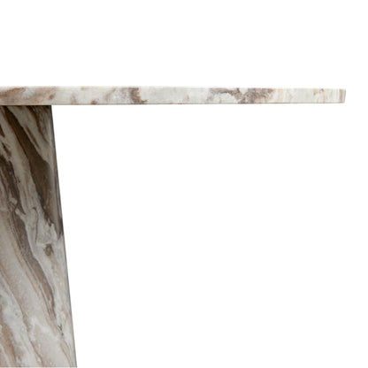 Belinda marble round dining table – Marble Top with Sculptural Base