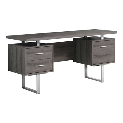 Modern Computer Desk with Storage Drawers and File Cabinet –  Reversible Design
