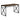 47" Compact Computer Desk –  Brown Reclaimed Wood Look with Black Metal X-Frame