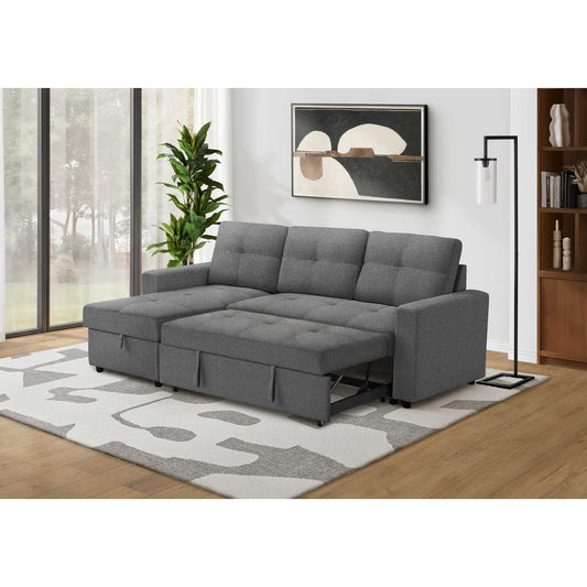 Sofa gris moderne 3 places – Confort et design élégant  ITEM: 8A14L13.