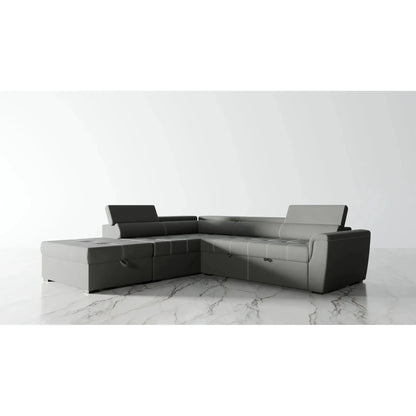 Buy Carolina Sectional  Fabric Sofa Bed With Adjustable Headrests