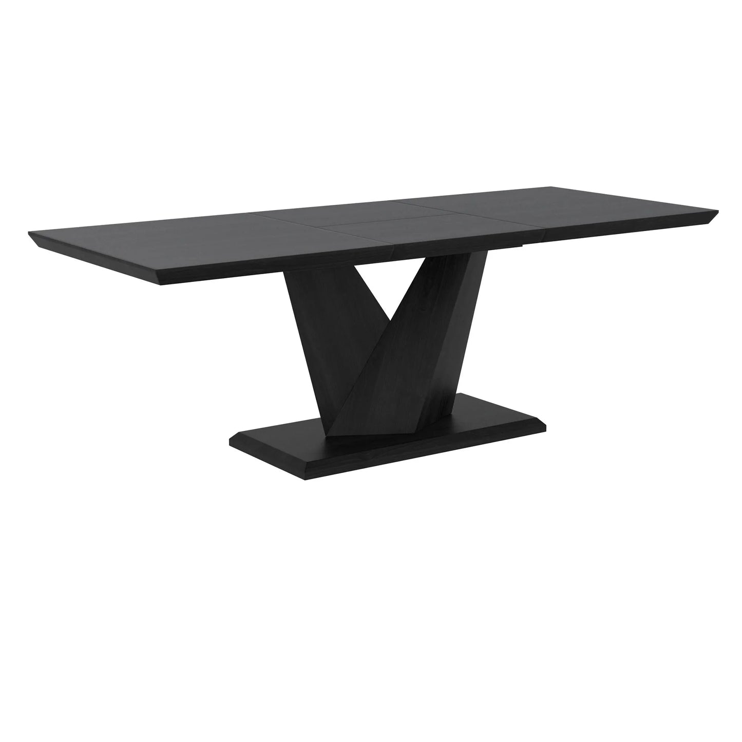 Eclipse/Hollis 7pc Modern Dining Table Set with Ivory Velvet Chairs