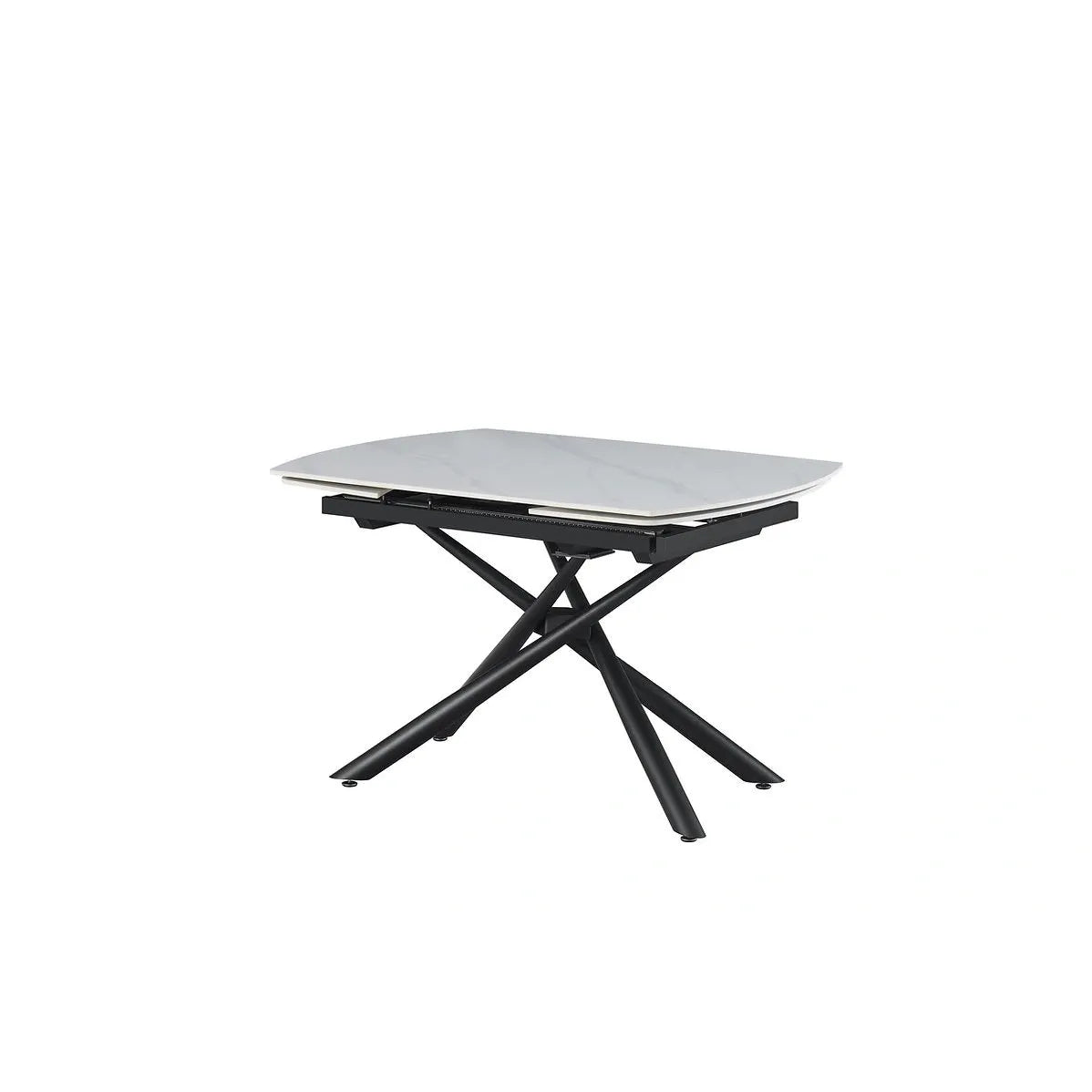Extendable Dining table with black metal legs 