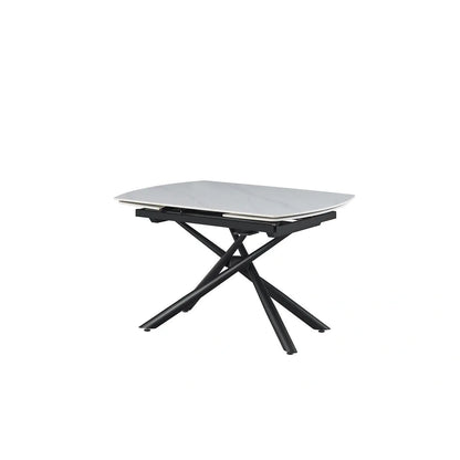 Extendable Dining table with black metal legs 